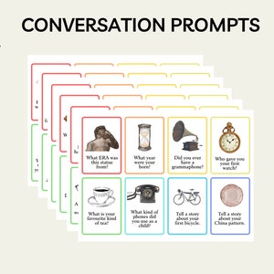 Gespreksprompts, ondersteuning bij de ziekte van Alzheimer, dementie-activiteiten, seniorenactiviteiten, expressieve kunstactiviteiten, verhalen vertellen