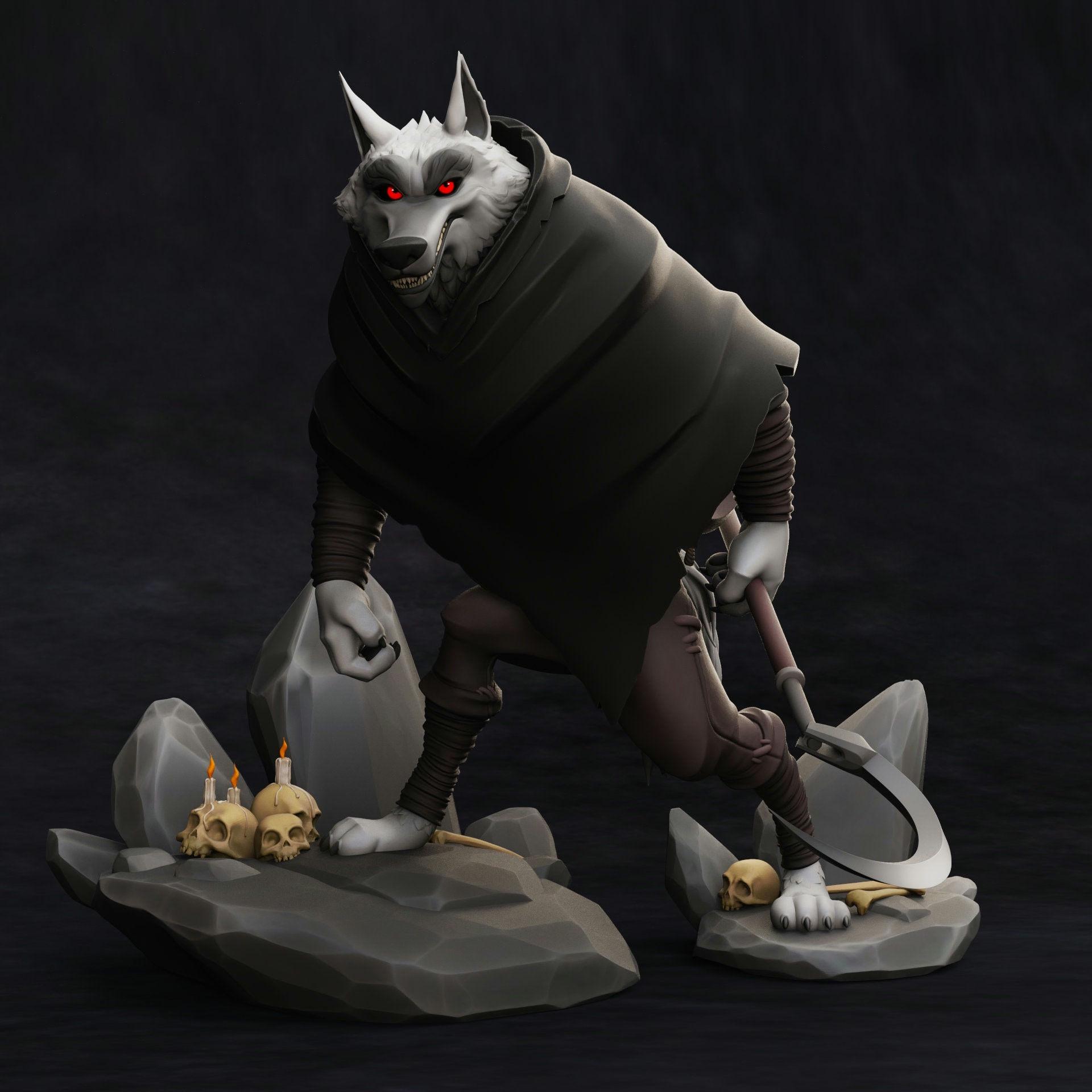 Death Wolf From Puss in Boots Fanmade Figurine | Garage Kit | 3D