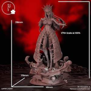 Layna fanmade garage kit | verzamelmodel | VTuber | merchandise | donkere esthetische kunst afbeelding 6