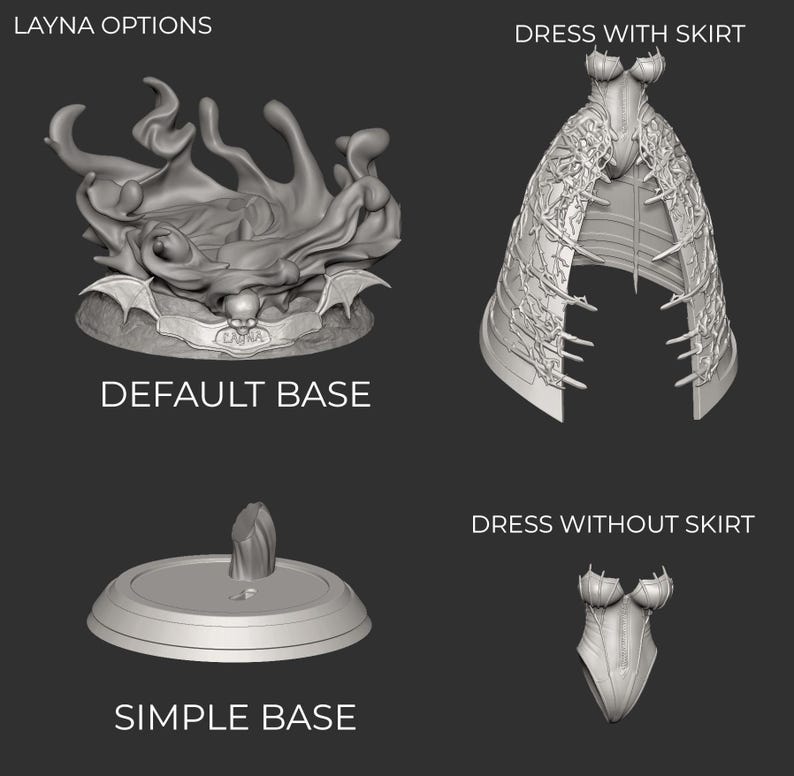Layna fanmade garage kit | verzamelmodel | VTuber | merchandise | donkere esthetische kunst afbeelding 8