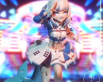 Gawr Gura Fanmade Garage Kit | Hololive EN | 3D-printbaar model | Verzamelobject | Poison