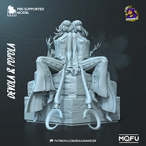 Devola och Popola från Nier Automata | Garagebyggsats | 3D-utskrift | Poison