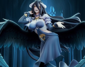 Albedo Overlord 3D Resin Garage Kit | Anime Game Figure | DIY figurine