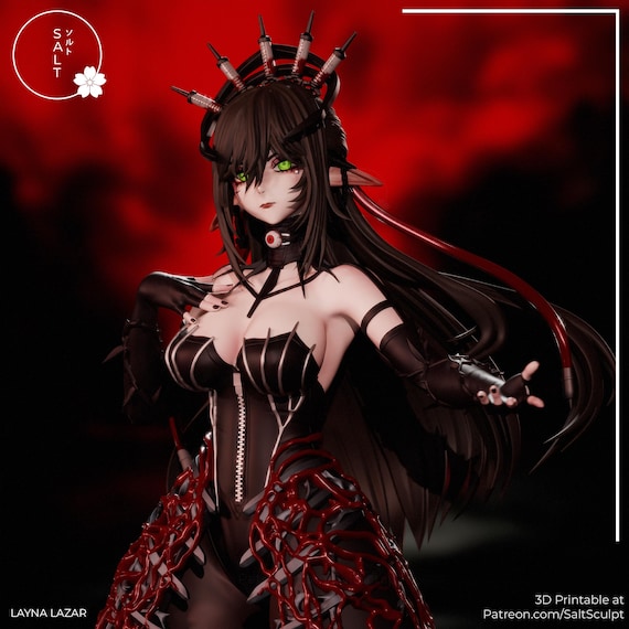 Layna fanmade Garage Kit | collectible model | VTuber | merchandise | dark aesthetic art