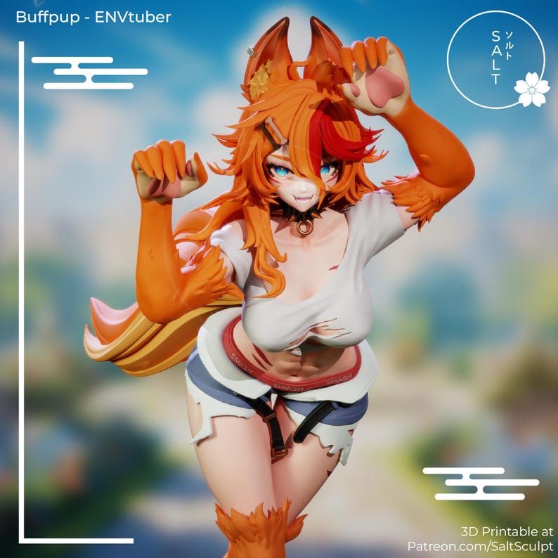 Buff Pup Fanmade Garage Kit | Vtuber | Resin Statue | Display Figurine ...