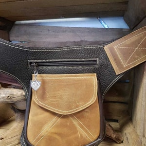 Leather hip bag