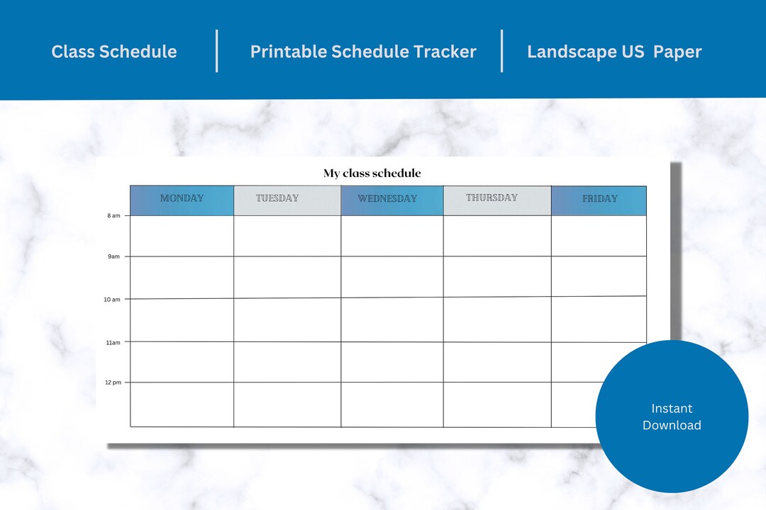My School Schedule Printable Template Collage Schedule Template Class ...