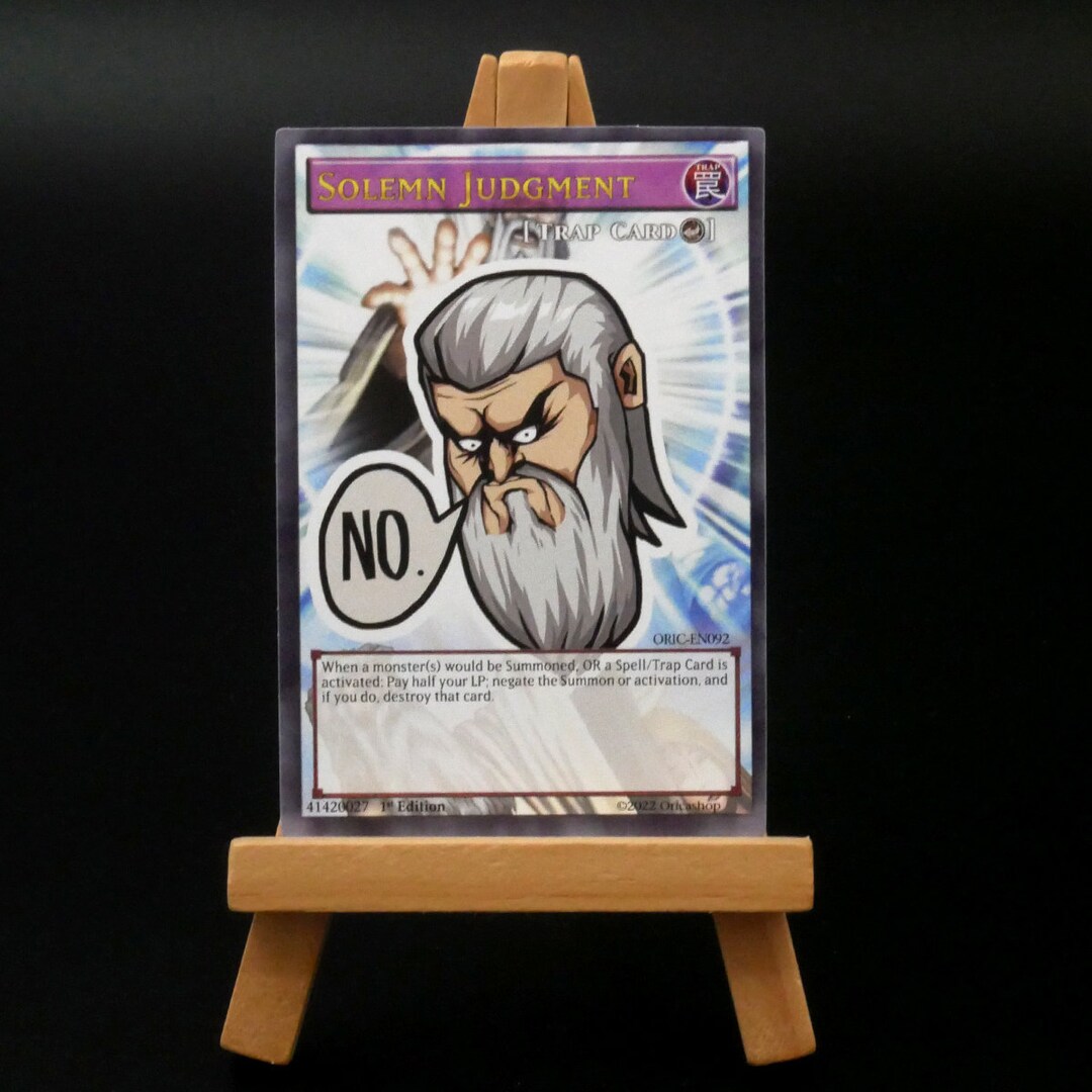 Solemn Judgment Fullart Meme Card Orica Karte Custom Made Etsy