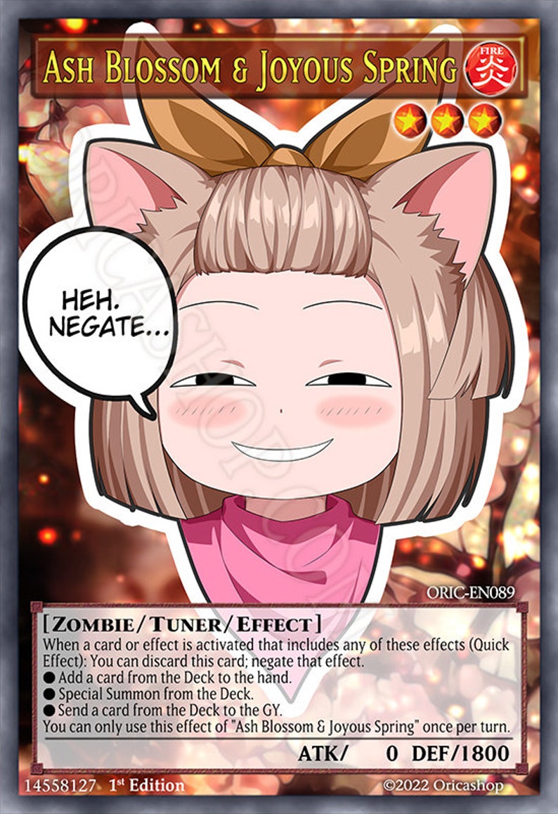 Ash Blossom & Joyous Spring Fullart Meme Card Anya Spy Etsy Australia