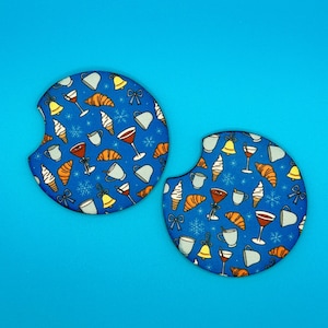 Porta-copos para carro com decoração de Brunch de Natal - conjunto de 2