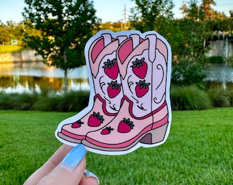 Strawberry Shortcake Cowgirl Boots Sticker