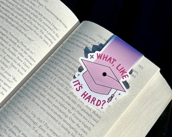 What like it’s hard? Magnetic Bookmark | book accessories gift for book lover bookish booktok legally blonde inspired law school