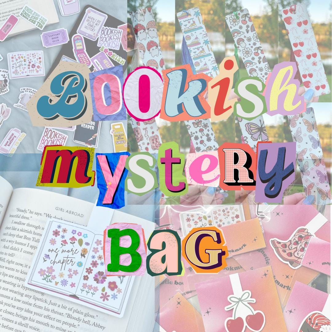 Book Babe Mystery Bag | Bookish Lover Gift | Magnetic Bookmark Kindle Stickers Car Coasters Blind Date with a Book Candle