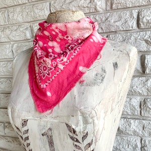 3 Pack Reversed Hand Dyed Bleached Bandanna Set of 3 Acid Washed Distressed Festival-Concert Bleached Bandanna SOFT 100% Cotton Raw Edge