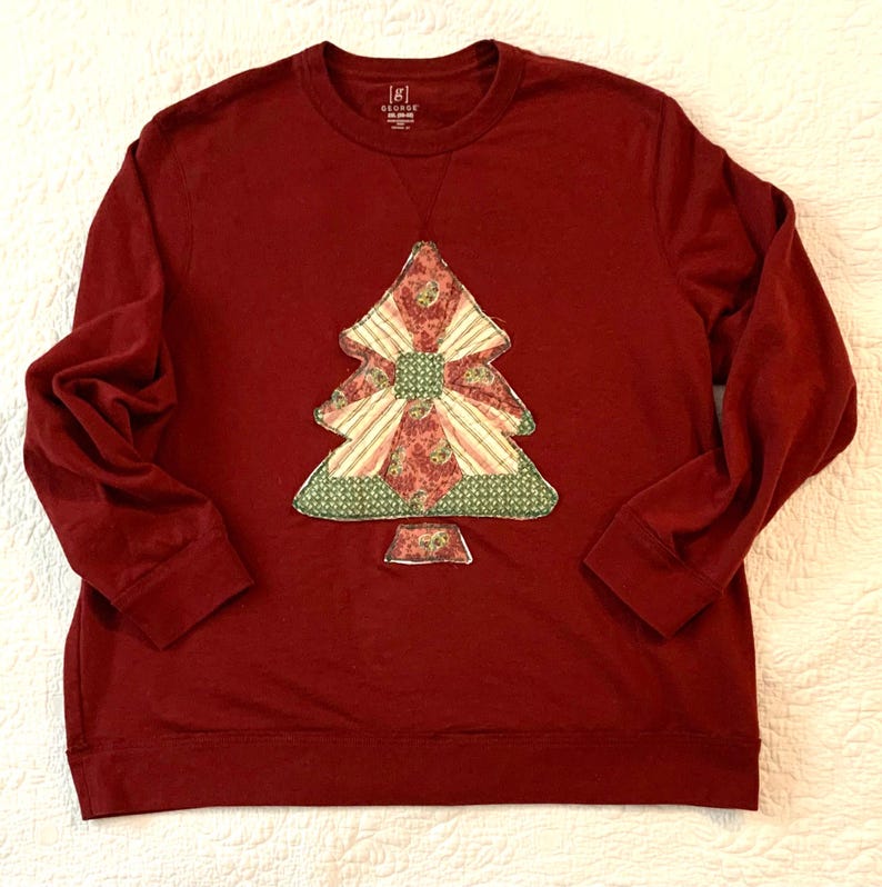 Women's Christmas Inspired Plaid Pattern Patchwork Art Sweatshirt