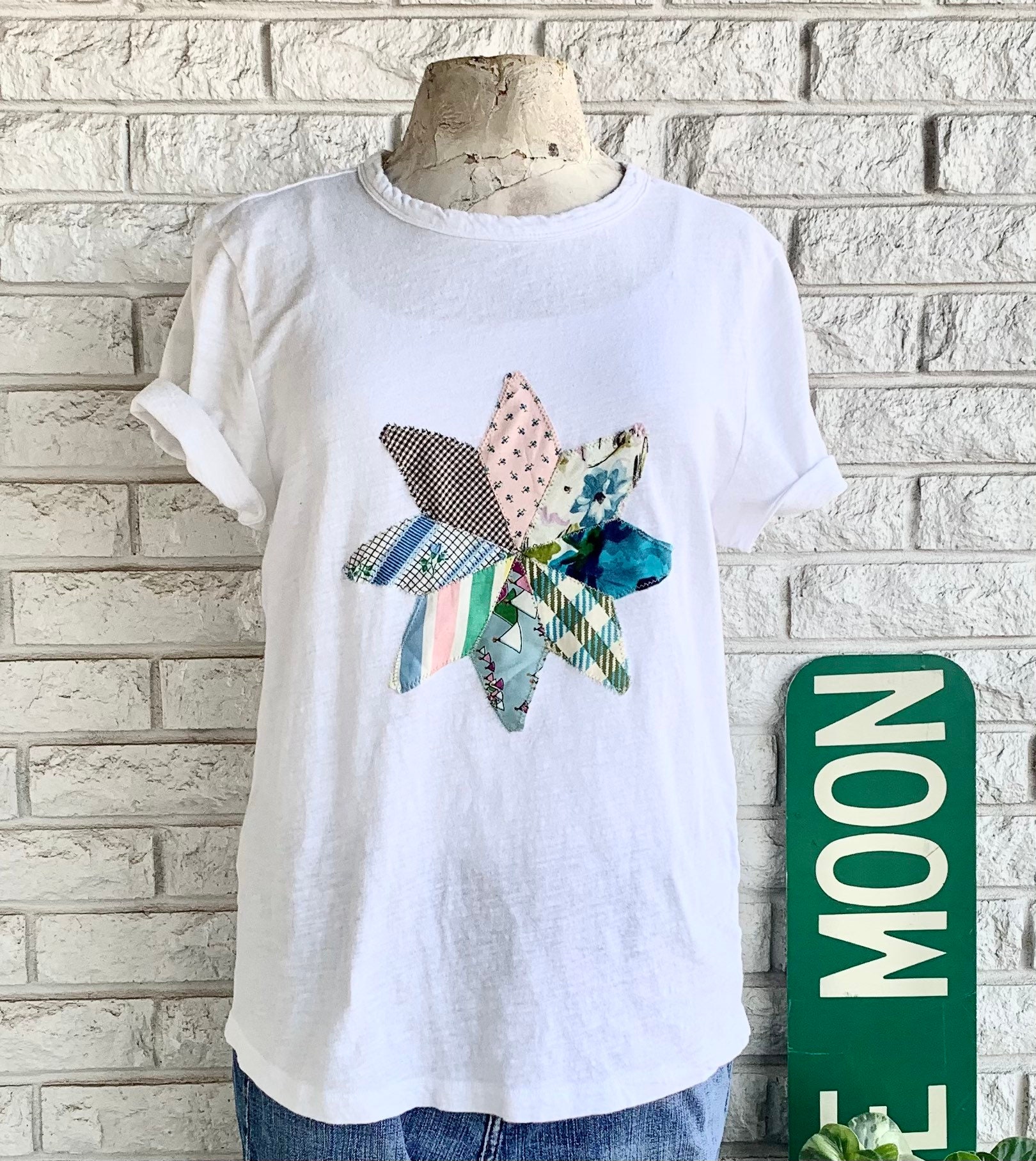 Vintage Quilt Webb City Short Sleeve Tee - Red