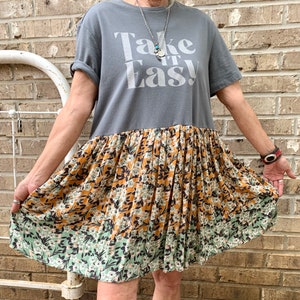 Take It Easy T Shirt Dress Short Maxi Dress Reworked T Shirt Sustainable  Small/medium - Etsy