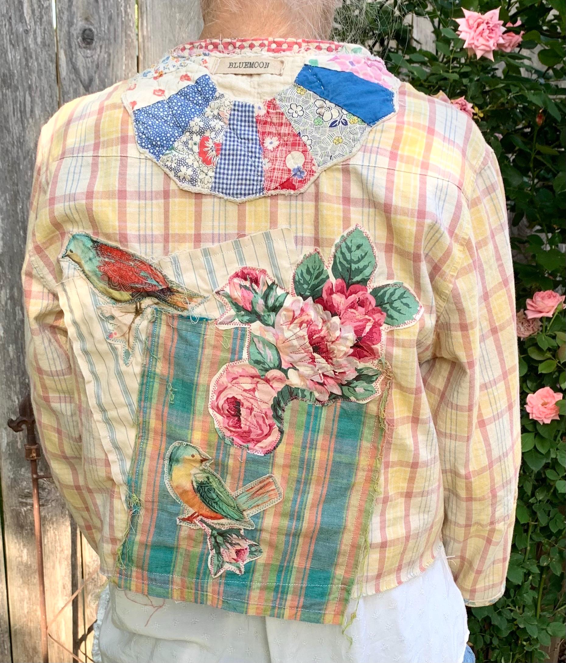 ジャケット・アウター vintage fabric feed sack jacket vintage fabric feed sack jacket