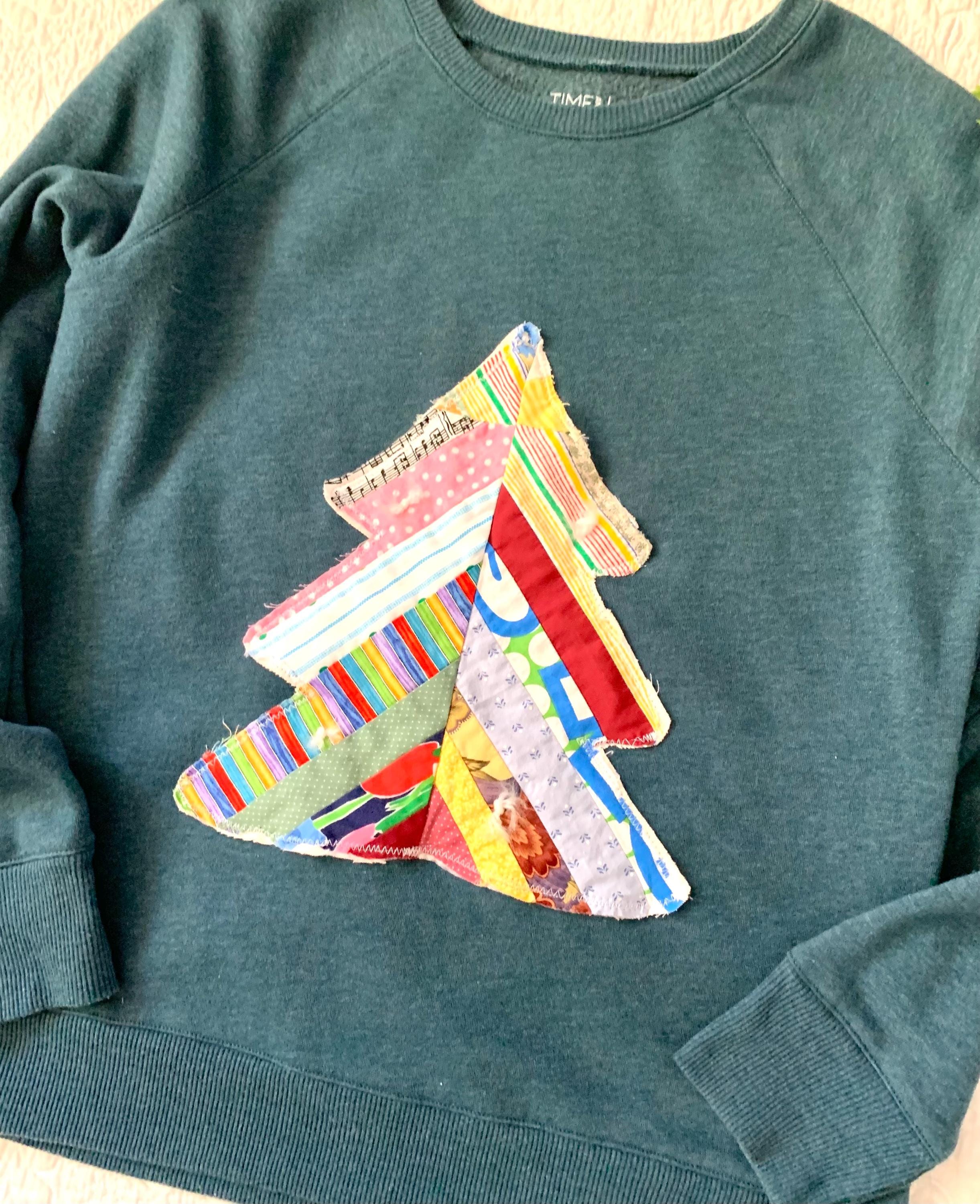 Vintage Quilt Boot Patch Sweatshirt - Olive Green main image 0