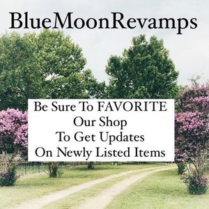 May include: A scenic image of a dirt road lined with trees and purple flowering bushes. The text "Be Sure To FAVORITE Our Shop To Get Updates On Newly Listed Items" is displayed on a white background.
