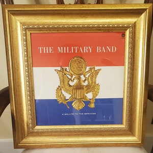 The Military Band - A Salute to the Armed Forces - Vintage Framed Vinyl (1958)