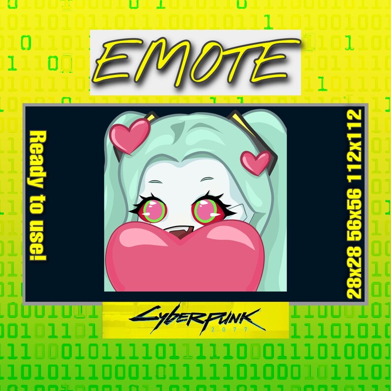 Cyberpunk Edge Runners Rebecca Emote . Twitch Emotes . Emote Etsy