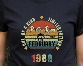 Puerto Rican Since 1980 T-Shirt: Boricua Pride Gift