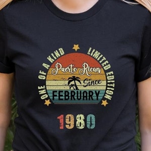 Puerto Rican Since 1980 T-shirt, Gift for a Puerto Rican, Boricua Shirt Spanish Shirt Latina Shirt, Puerto Rico Shirt, Funny Spanish Shirt
