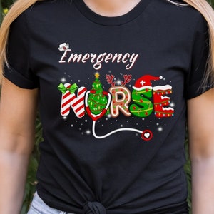 Christmas Emergency Nurse Shirt: Holiday ER Nurse Gift