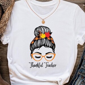 Thankful Teacher Shirt: Boho Autumn Fall Thanksgiving Gift