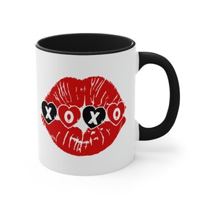 Valentine Lips XoXo Mug Gift, Valentines Day Mug, Travel Mug, Love Mug, Valentines Day Gift, Coffee Mug, Gift For Her