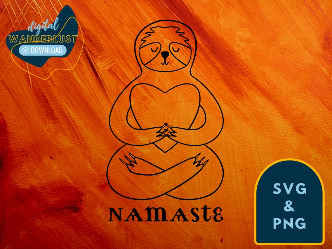 Sloth Svg Yoga Pose Svg Sloth Life Svg Sloth Presents - Etsy