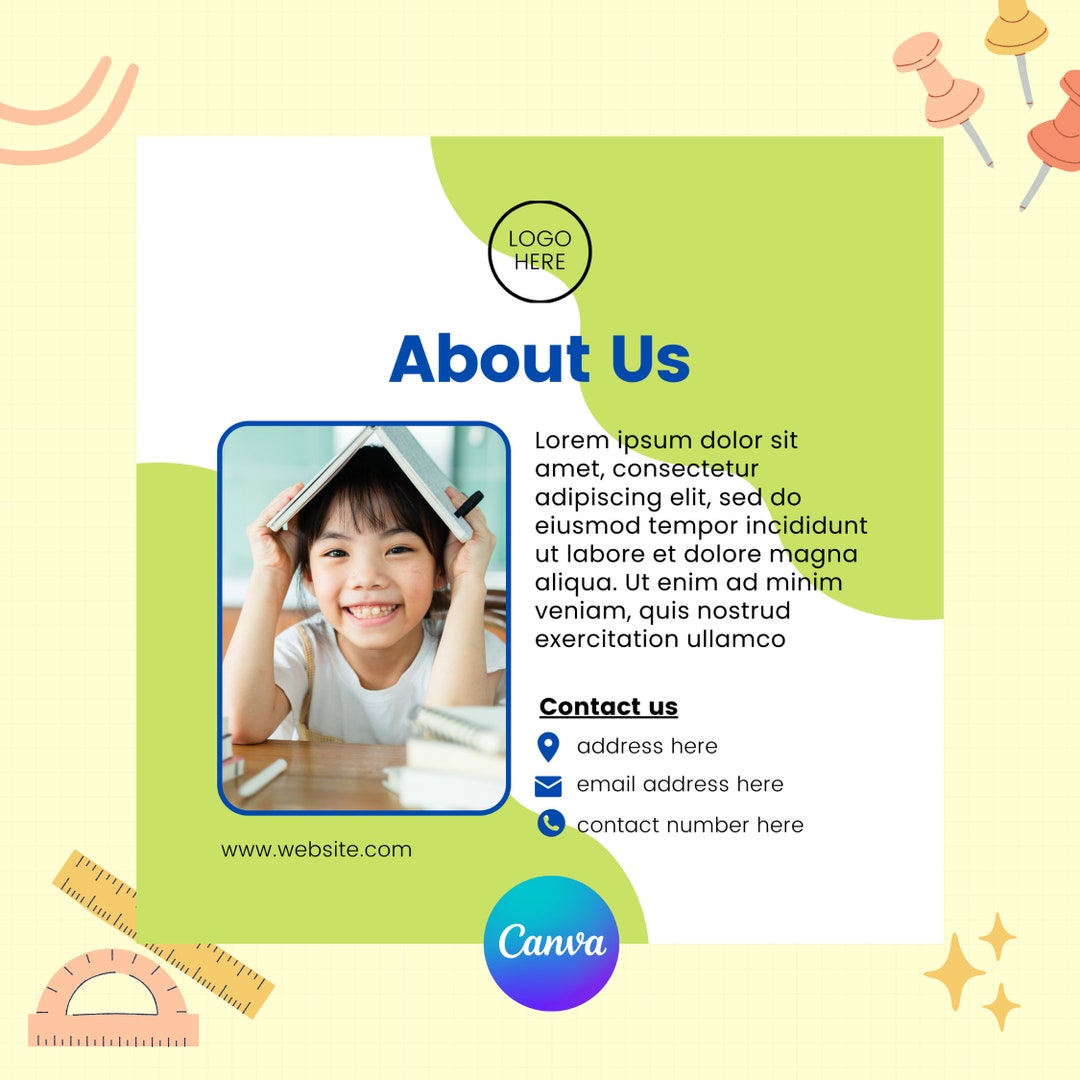 Daycare Canva Template School Promotion Canva Template - Etsy
