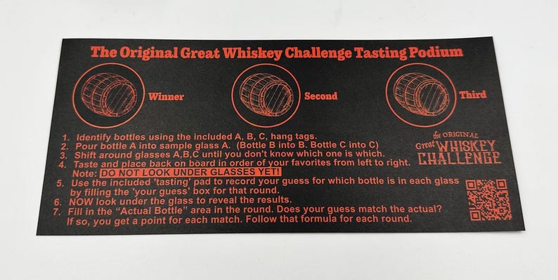 The Original Great Whiskey Challenge Blind Tasting Bourbon Kit - Spirit Ultimate Tasting Game - Bourbon Whiskey Taste Test Set image 8