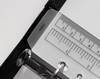 Transparent Bookmark Ruler “Today” | Page Marker for A5 & Personal Size Ring Binder