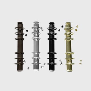 Personal Binder Rings 30mm | 6-Ring Planner Mechanism with Screws | Silver, Gold, Brown, Matte Black | Filofax Compatible | Planner Hardware