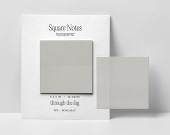 Transparent Sticky Notes (5 cm x 5 cm) – Modern Planner Tabs, Transparent Sticky Notes