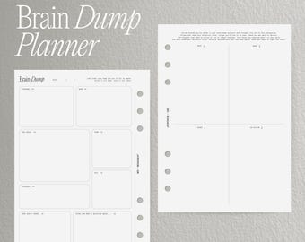 Brain Dump Insert | For Ring-Bound & Discbound Planners – A5, Personal, FCC, Half Letter, HP Mini