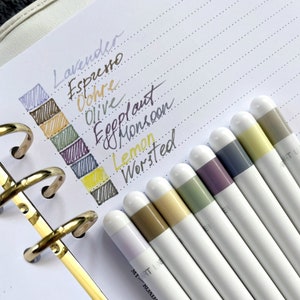 Fineliner Pastel 8 Kleurenset | Markeerstiften | Esthetische kunstmarkers, markeerstiftdikte 0,8 mm, 8 verschillende kleuren