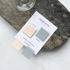 Set di foglietti adesivi trasparenti 3 x 3 cm in 2 colori - Schede per agenda moderna, foglietti quadrati
