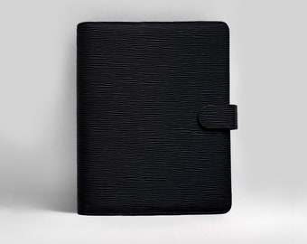 Agenda A5 «Midnight» | personalizable | made of vegan leather | Organizer A5 refillable | Ring Binder Planner