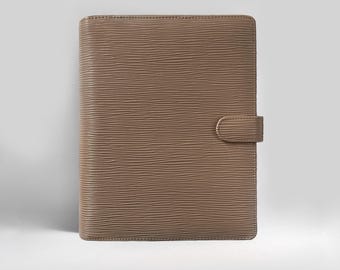 Agenda A5 «Mocha Brown» | personalizable | made of vegan leather | Organizer A5 refillable | Ring Binder Planner