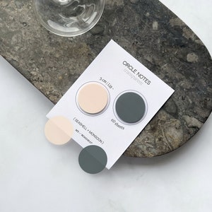Set di foglietti adesivi rotondi trasparenti da 3 cm in 2 colori - Schede per agenda moderna, foglietti adesivi rotondi