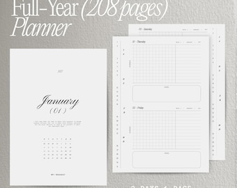 Kalenderinlägg 2027 | A5 veckokalender | Ringbundna eller skivbundna kalenderinlägg inklusive instrumentpanel för varje månad | med flikar som tillval