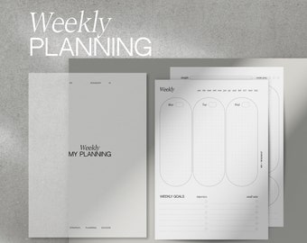 Weekly Planner Edition 1 – Undated Inserts | A5, Personal, FCC Sizes | Minimalist Refills for Ring Planners and Discbound Systems