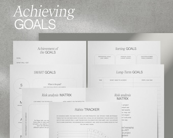 Goal-Setting Planner Inserts A5 | Refillable Pages for Ring Planners & Discbound Filofax Systems