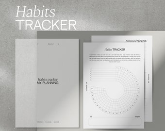 Habits Tracker Inserts for Ring-Bound & Discbound Planners Professional Journaling Inserts – Fits A5, Personal, A6 | Filofax Compatible