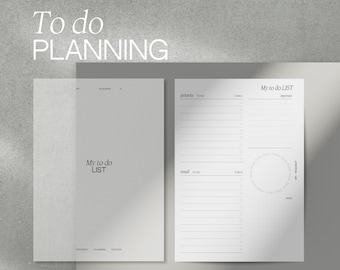 Undated To-Do List Inserts – Edition 1 Minimalist Printed Planner Pages | For Ring-Bound & Discbound Planners