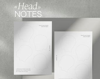 Idea Collector for Notes and Thoughts | Printed Minimalist Inserts for Ring Planners and Discbound Planners | Compatible with Filofax
