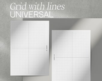 Inserti a quadretti con layout A5, Personal e A6; inserti per agenda di alta qualità; inserti stampati per agende ad anelli e sistemi Filofax con rilegatura a dischi.
